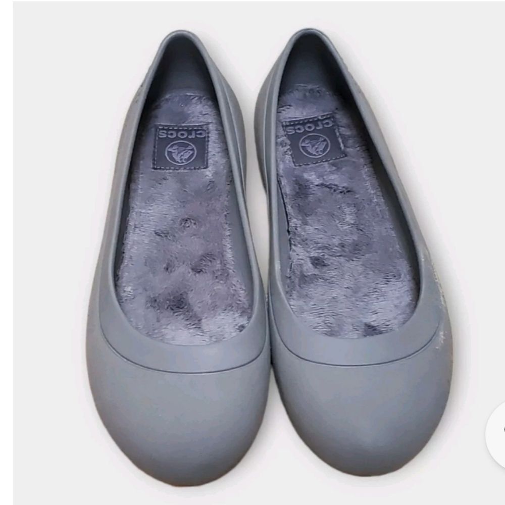 CROC MAMMOTH SLIP ON FAUX FUR LINED BALLET FLAT